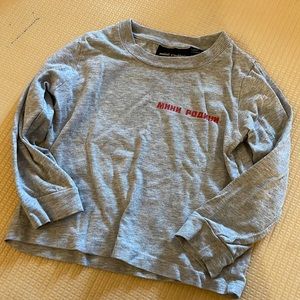 Mini rodini grey shirt for 2-3yrs old